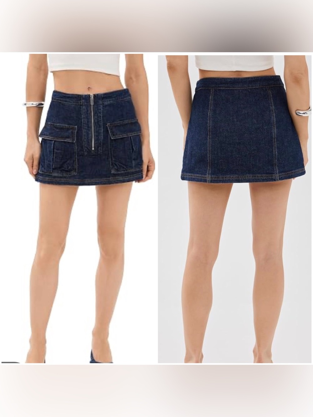 Amanda Uprichard Women's Denim Skirt Skort Medium